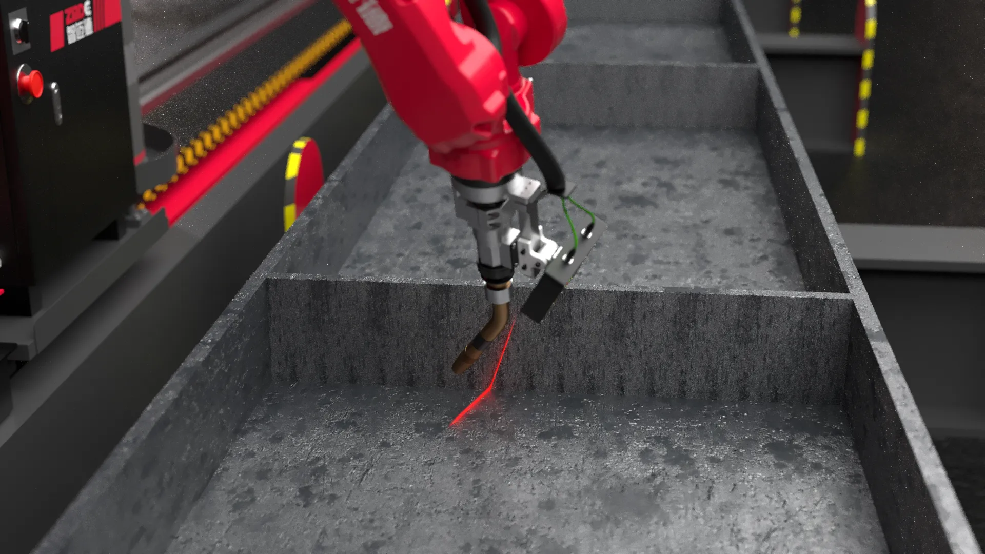 CNC-Estructura de acero-Soldadura en ángulo-Robot-Detalle-4