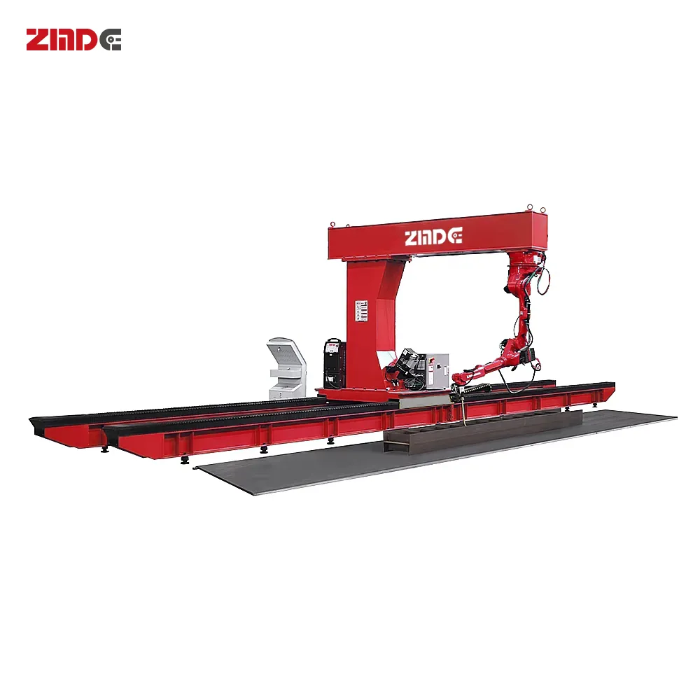 Estación robotizada de soldadura en voladizo ZMDE de 9 ejes CNC con estructura de acero PEB CRWS-12
