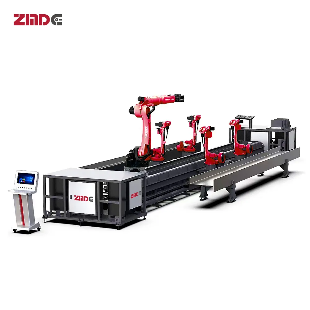 Estación robotizada de soldadura y ensamblaje de placas de refuerzo con CNC RAWS-8540 de ZMDE