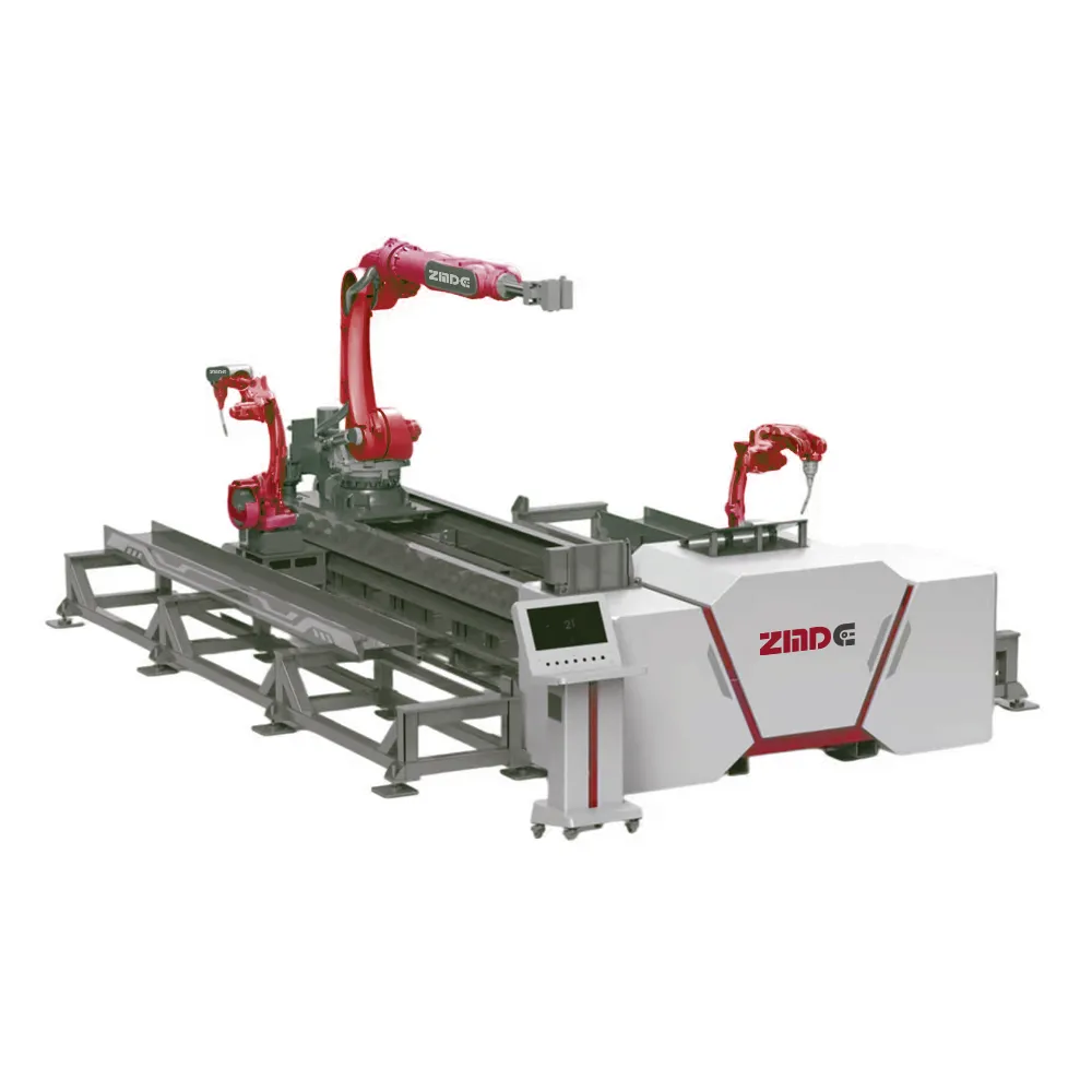 Estación robotizada de soldadura y ensamblaje de placas de refuerzo con CNC RAWS-8540 de ZMDE
