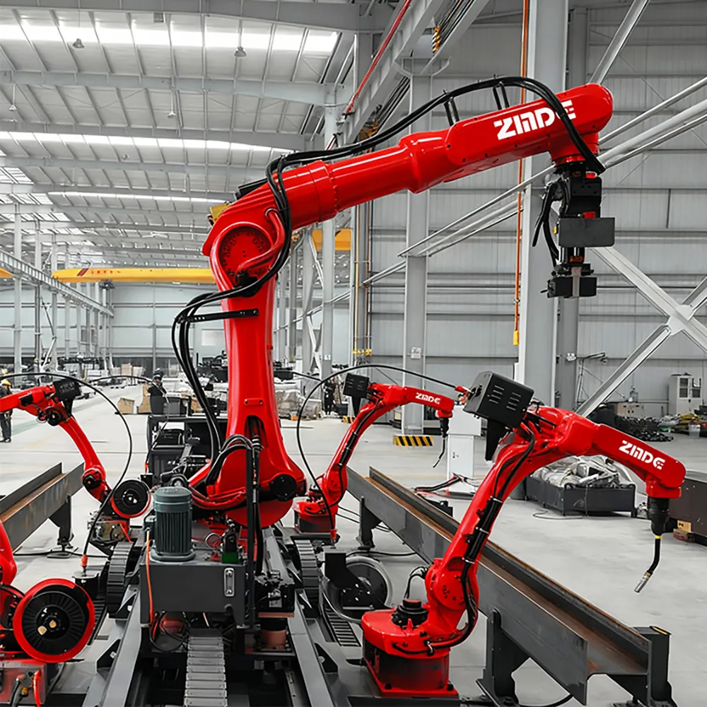 Estación robotizada de soldadura y ensamblaje de placas de refuerzo con CNC RAWS-8540 de ZMDE