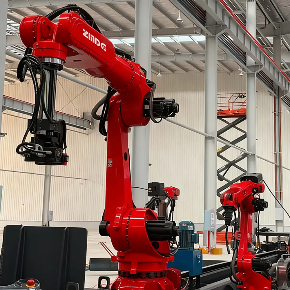 Estación robotizada de soldadura y ensamblaje de placas de refuerzo con CNC RAWS-8540 de ZMDE