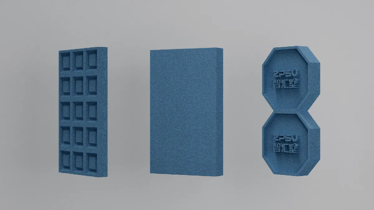 ZMDE Smart Crystal prefabricated full decoration lightweight wall Blue Color