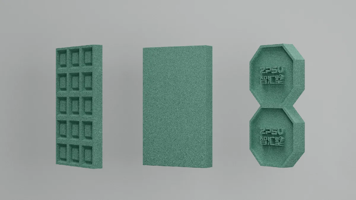 ZMDE Smart Crystal prefabricated full decoration lightweight wall Green Color