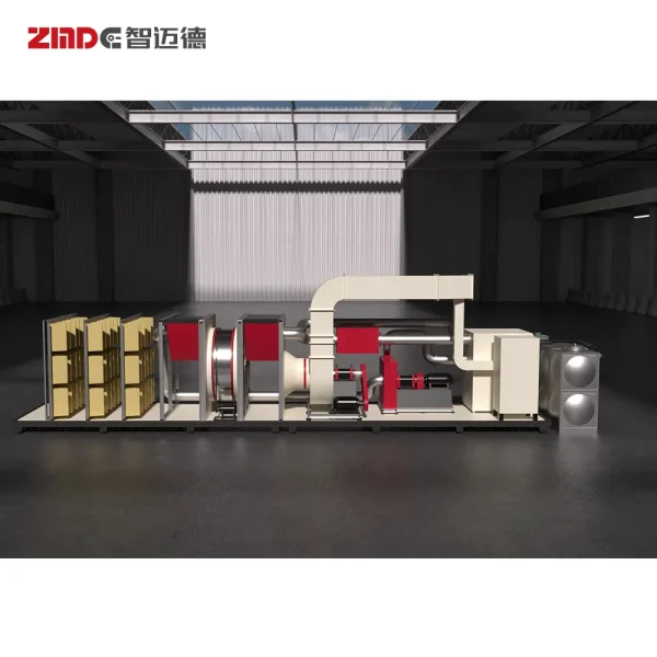 ZMDE Steel H T I Beam Fabrication Ternary Rotary Wheel Polution Treatment Purification Machine