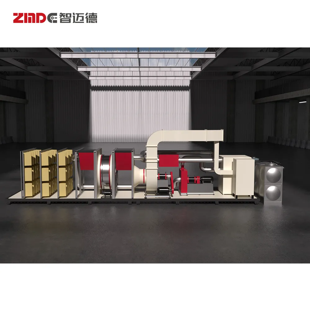 ZMDE Steel H T I Beam Fabrication Ternary Rotary Wheel Polution Treatment Purification Machine