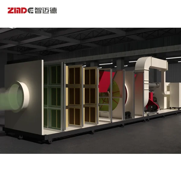 ZMDE Steel H T I Beam Fabrication Ternary Rotary Wheel Polution Treatment Purification Machine